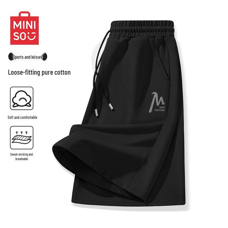 

MINISO Men s 2026 Summer Heavyweight Cotton Casual Shorts XL