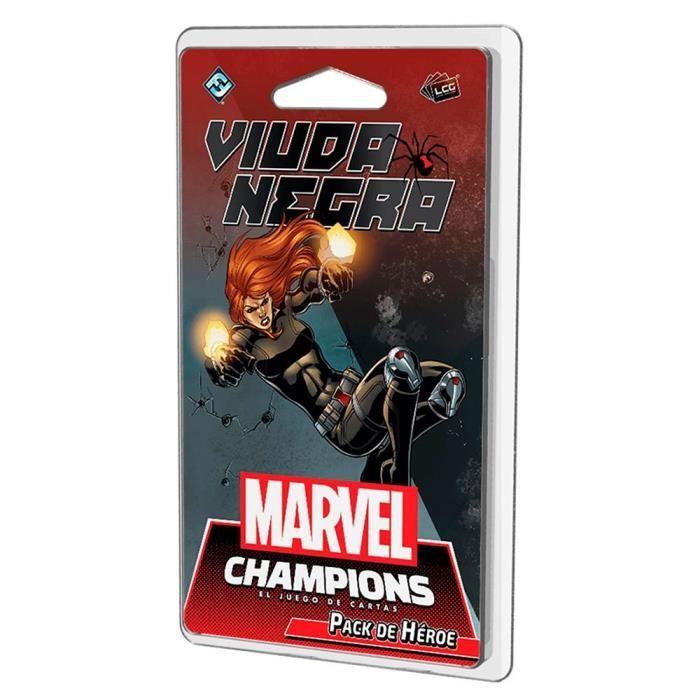 Jeu de cartes - asmodee - marvel champions - veuve noire - pack de héros - 60 cartes