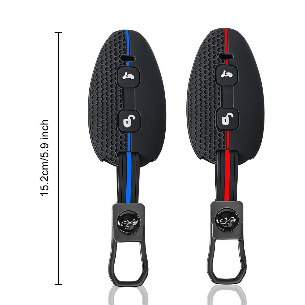 Coque de Protection en Silicone pour Clé de Moto à 2 Boutons pour Piaggio Vespa GTS300 GT S300 GTS 300 2026 Porte-clés