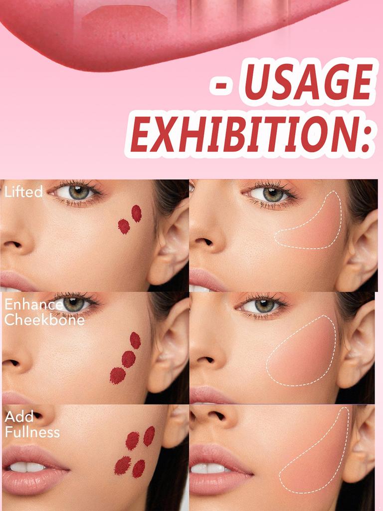 3Pcs Matte Multi-use Liquid Blusher for Women – Lightweight, Long-lasting Color for Cheeks & Makeup