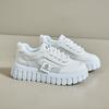 New Summer White Shoes for Female Students' Height-enhancing Breathable Sports Shoes Trendy Casual Shoes