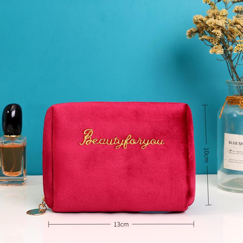Velvet Makeup Bag Set: High-Capacity, Four-Piece Luxury Cosmetics Storage