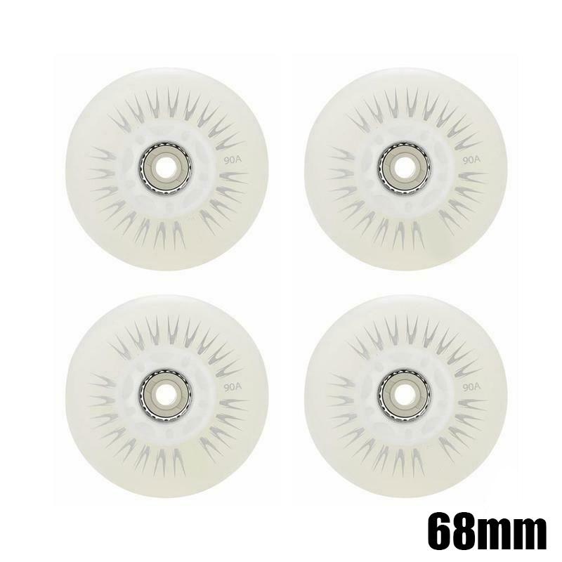 4pcs Outdoors Skate Wheels Pu Wheels Flash Inline Led Lighting Skating Wheels For Free Skate Sliding Roller Skating Shoes