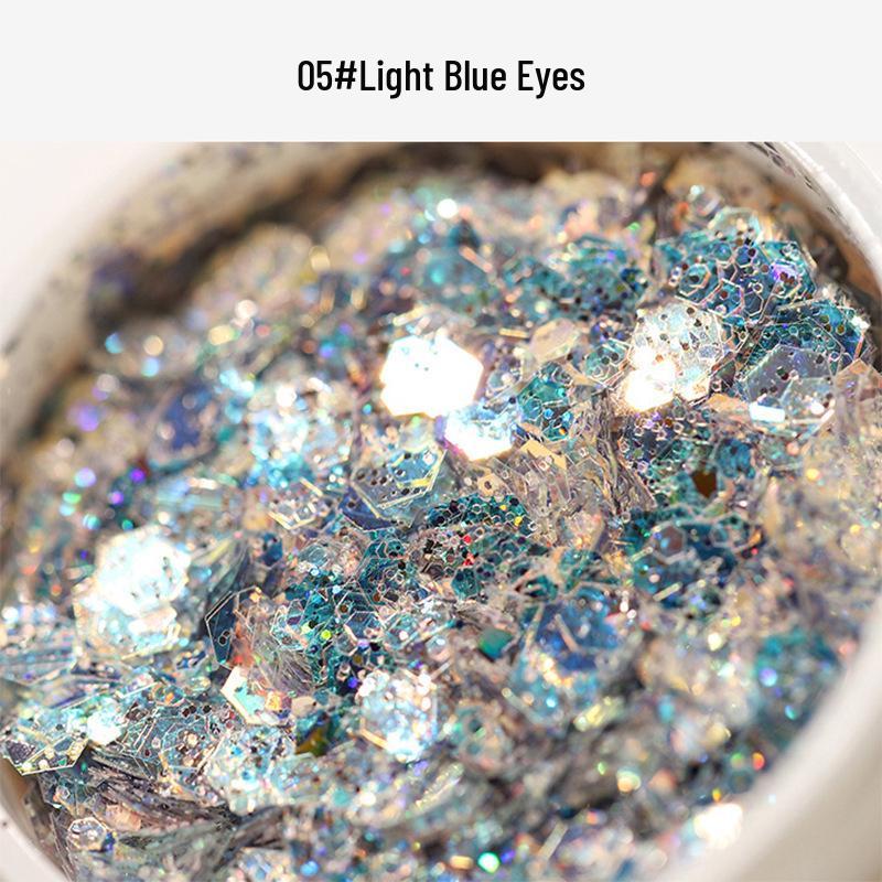 Korean Cherry Blossom Nail Art: Glitter Heart Shimmer Stickers