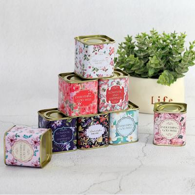 Sealed Storage Box Square Teaware Tea Leaf Can Jar Tin Iron Candy Can Vintage Jewely Box Kitchen Coffee Sugar Container