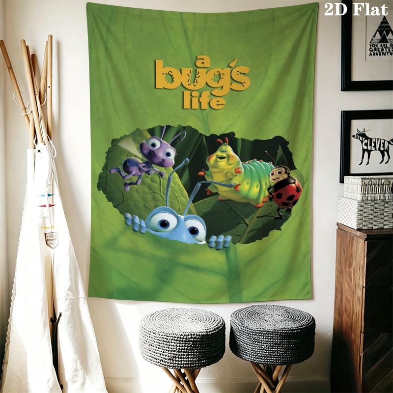 A Bug's Life Wall Tapestry Aesthetic Wall Hanging Printed Fabric Blanket Decorative Tapestries for Bedroom Living Room Home Decor