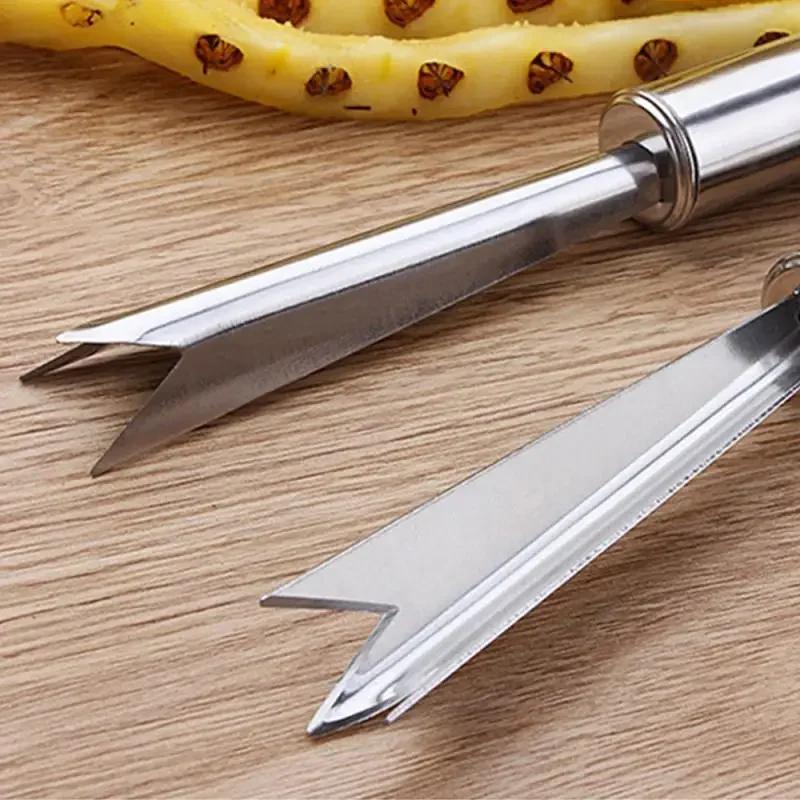 Fruit Tool Sharp Edge V-Type Pineapple Non-Slip Kitchen Tools Household Products Stainless Steel Pineapple Knife Durable Peeler