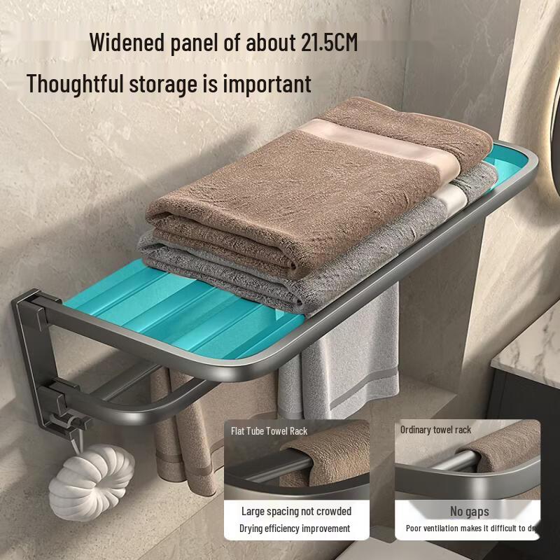 MDNG No-Drill Foldable Bathroom Towel Rack