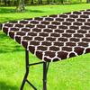 Olanly Rectangle and Round Table Cloth Waterproof Elastic Fitted Table Covers Wipeable Tablecloth Camping for Indoor Outdoor