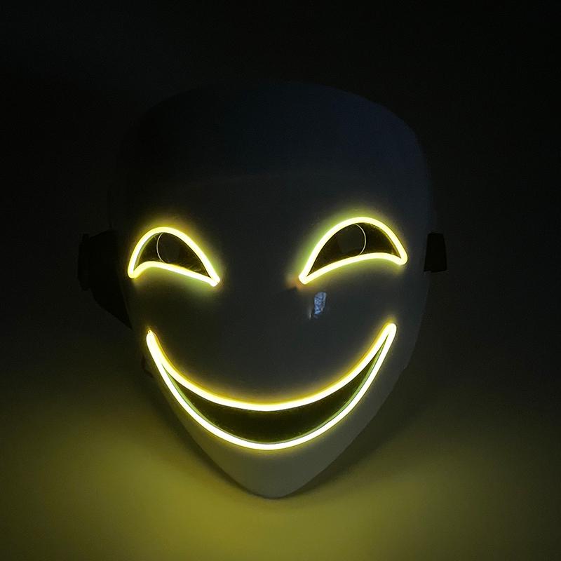 Glowing Jet Black Hiruko Kagetane Full Face Mask for Halloween
