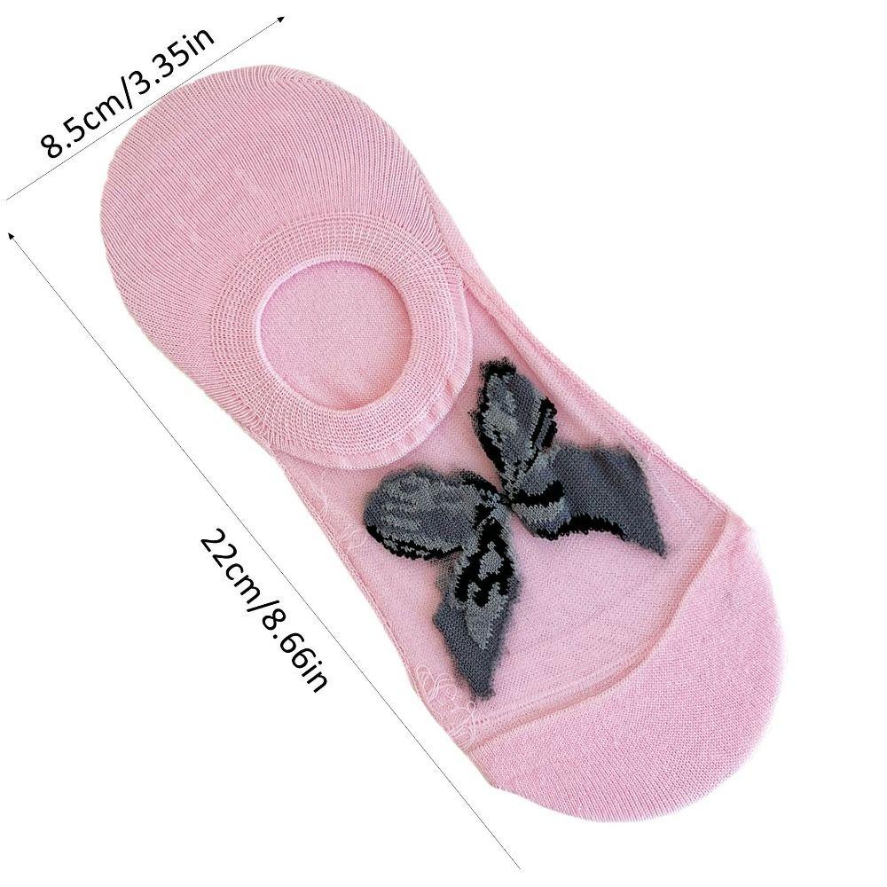 6 Pair Sweet Bow Socks Thin Ankle Socks Shallow Mouth Cotton Socks  Girl