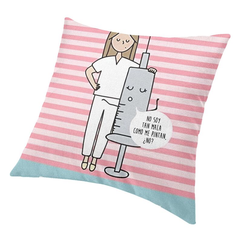 Enfermera En Apuros Doctor Nurse Medicine Cushion Cover Double Side Throw Pillow Case Living Room Pillowcase Home Decorative