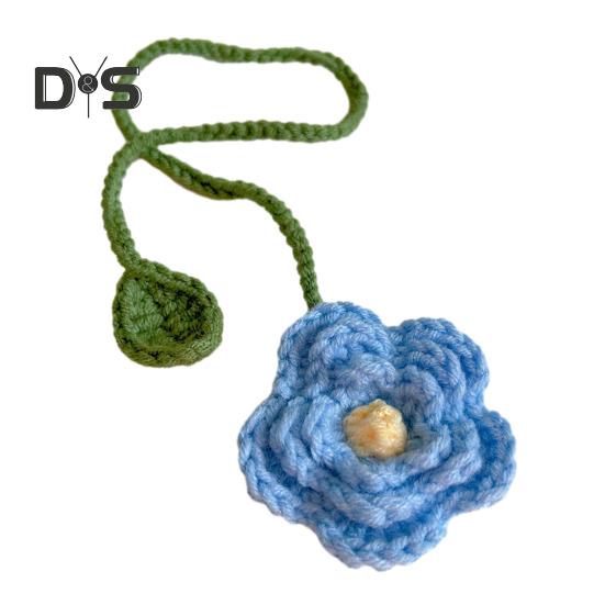 Flower Curtain Tiebacks Knitted Floral Curtain Strap for Curtains Drapes Handmade Crochet Flower Bookmark for Book Lovers