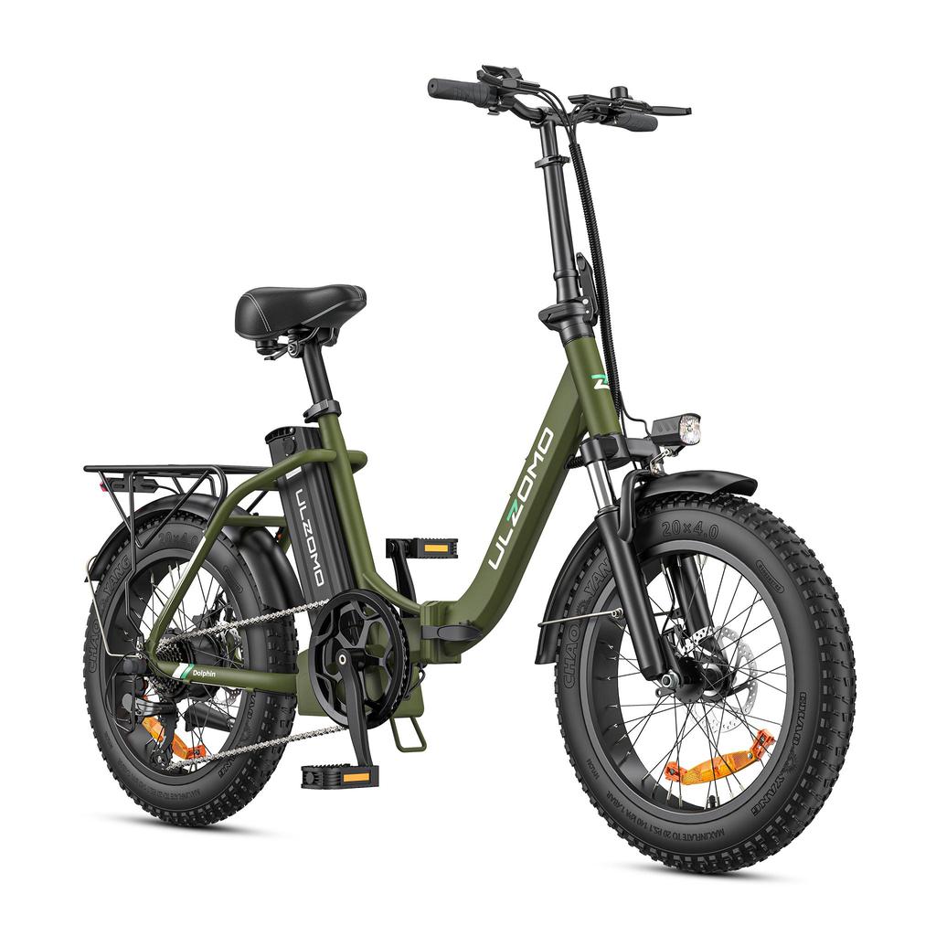 ULZOMO Dolphin Multi Terrain E-Bike With TowSeat 250W Motor 48V13AH Battery Adult Electric Bicycle 20 Inch Inch Road Tire Commuting Electric Bike