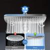 1Pc High Pressure Rainfall Shower Head, Luxury Bathroom Showerhead, Adjustable Angles, Anti-Clogging Silicone Nozzles, Water Sav