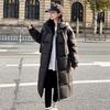 Long Puffer Jacket for Women Winter Warm Hooded Coat with Zip Thickened Long Sleeve Down Coat with Pockets