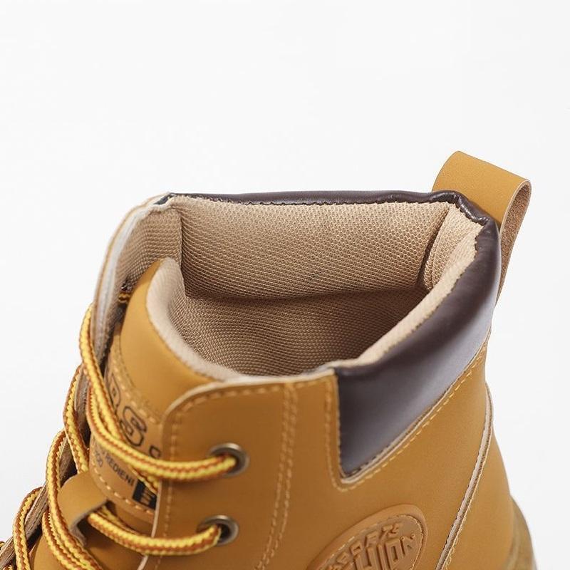 Martin Boots Men's Spring and Autumn High Top Workwear Boots British Style Short Boots Thick Soled Boots