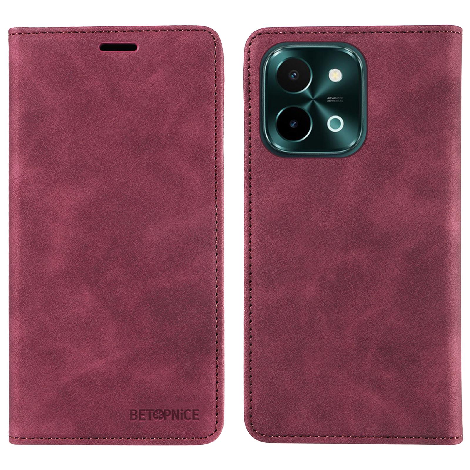 

BETOPNICE 003 For vivo Y28 4G/iQOO Z9x 5G Case RFID Blocking Leather Phone Cover B