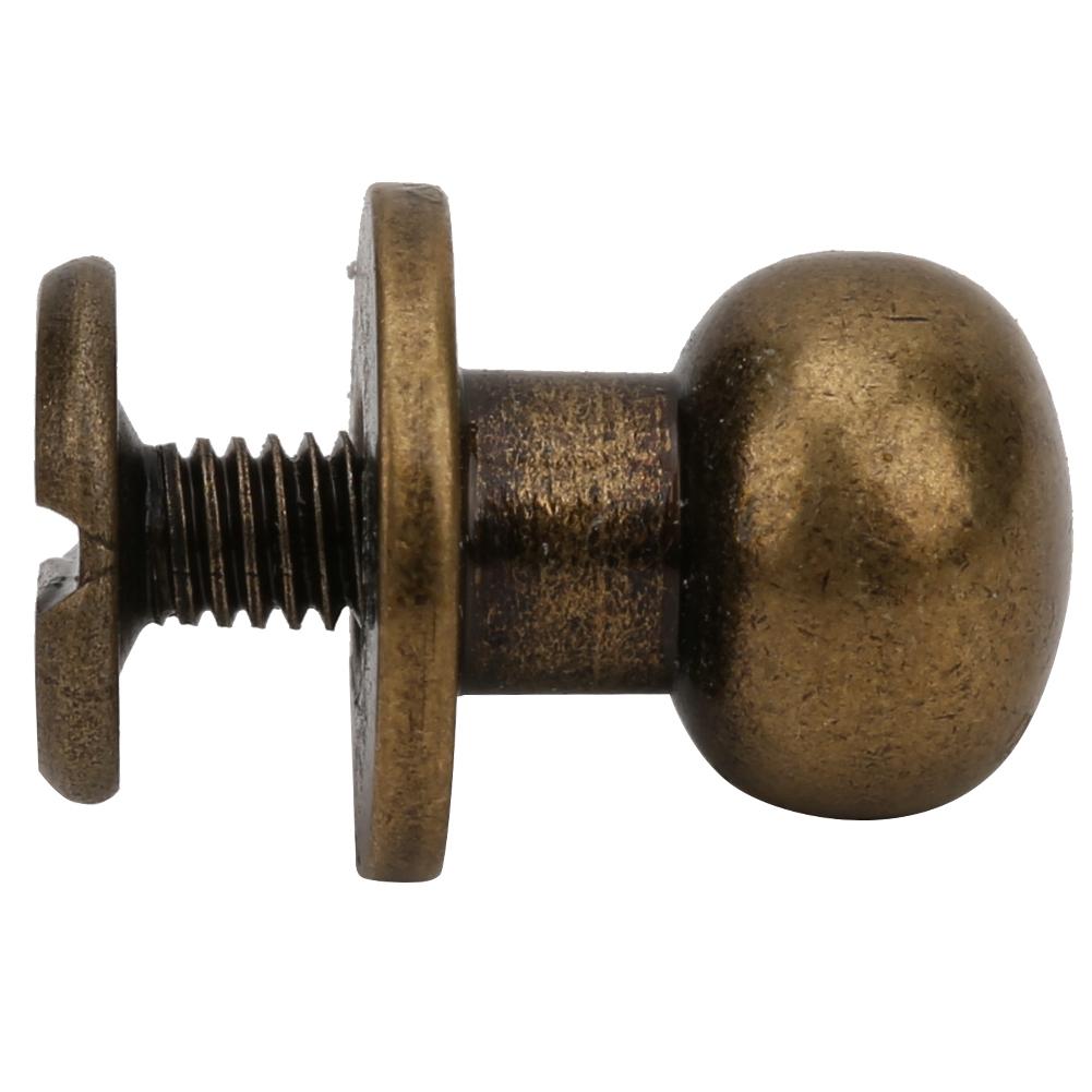 20 Sets Copper Round Head Stud Spot Screwback   Leather Craft Rivets 10 X 8mm