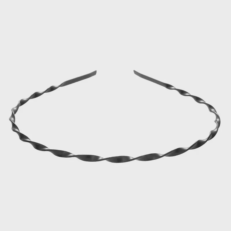 Adjustable Metal Wavy Hairband for Long Hair - Unisex Celebrity Style