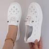 Summer little white shoes women's new fashion soft sole comfortable hollow breathable women's shoes flat breathable casual board shoes