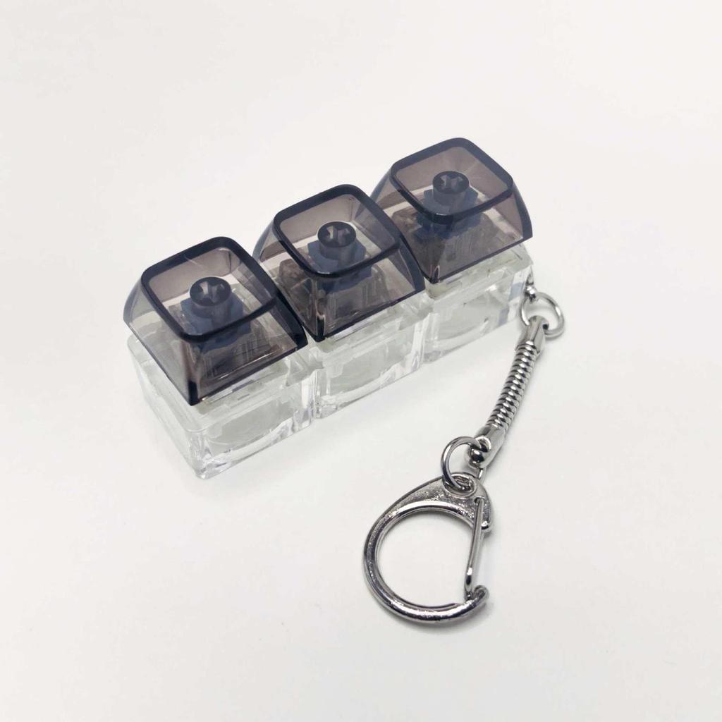 Cross-Border High-Clarity PC Mechanical Switch Tester Keychain - 3.4-Key Squeeze Fun Decompression Pendant