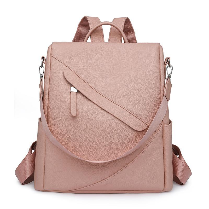 Rucsac Femei Nou Cusături Modă Navetă Timp Liber Diagonală Versatil Capacitate Mare Antifurt Rucsac de Călătorie