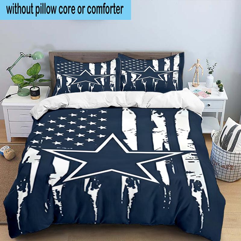 American Football Team 3PCS Bedding Set 2D Printing (Includes 1 Duvet Cover + 2 Pillowcases Coreless), Bedroom decor,Fan Gift