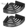 Stable Load-bearing Shelf 1/2/3 Pcs Bathroom Storage Rack Triangle Shape Suction Cup No Drilling Self-adhesive Great Load Bearing with Hooks Removable