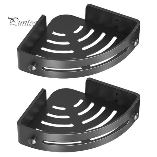 Stable Load-bearing Shelf 1/2/3 Pcs Bathroom Storage Rack Triangle Shape Suction Cup No Drilling Self-adhesive Great Load Bearing with Hooks Removable