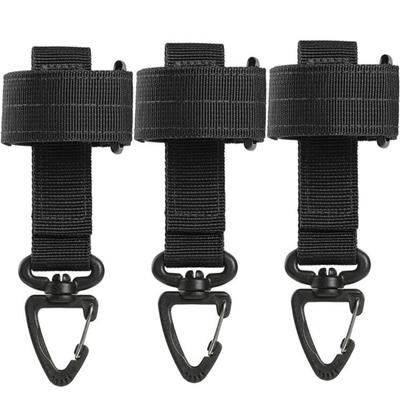 Set of 3 Outdoor Keychain Tactical Gear Clip Holder Bag Belt Keychain EDC Molle Webbing Gloves Rope Holder Military Hook