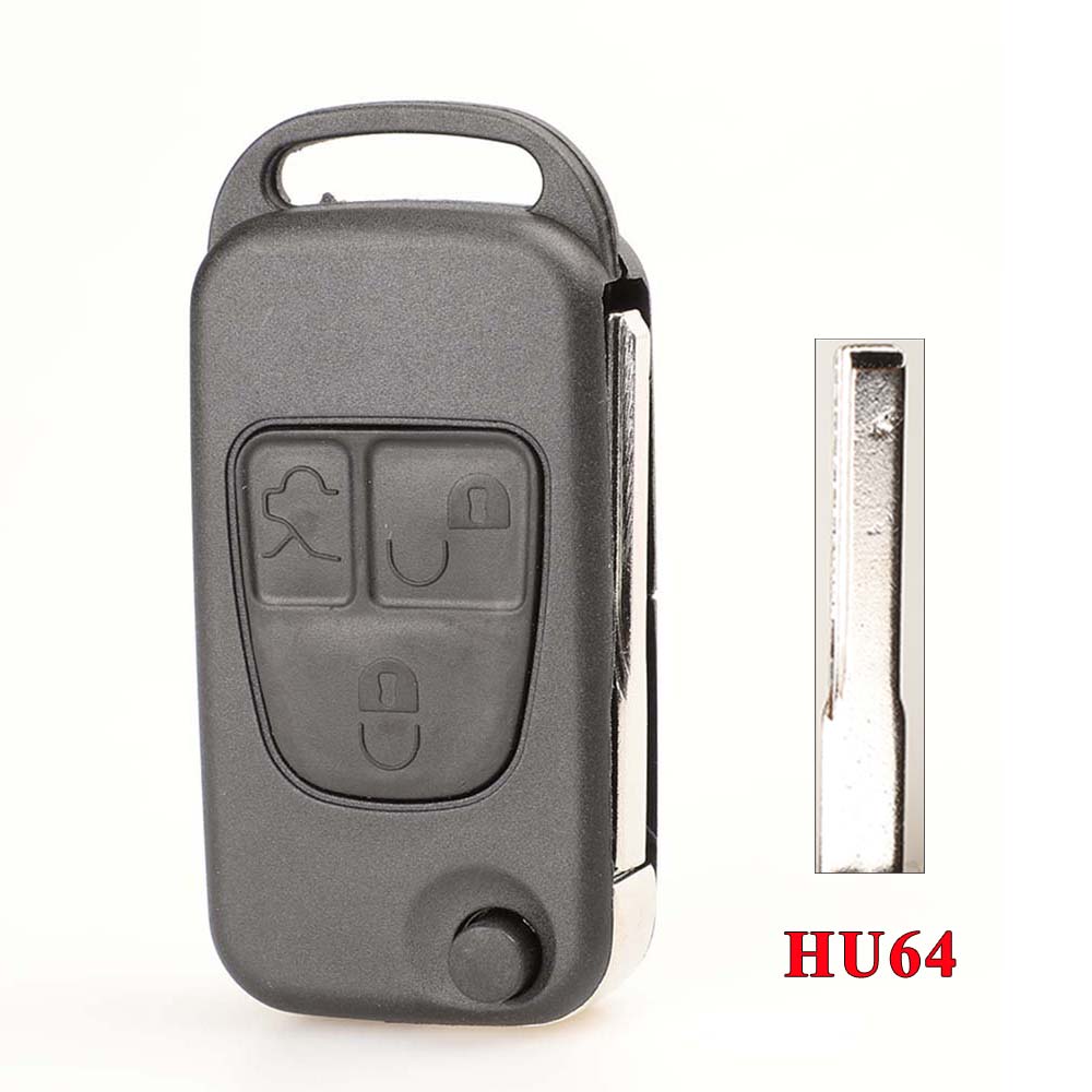 Jingyuqin Flip Folding Remote Key Shell 1/2/3/4 Button for Mercedes Benz SLK E113 A C E S W168 W124 W202 W203 Auto Car Key Case