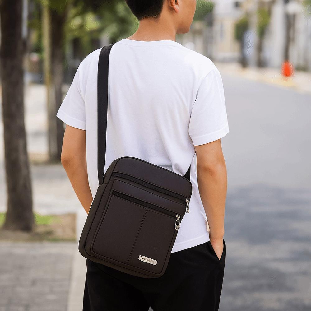 Oxford Cloth Male Crossbody Bags Multi Layer Messenger Bag Casual Men's Shoulder Bag for Home