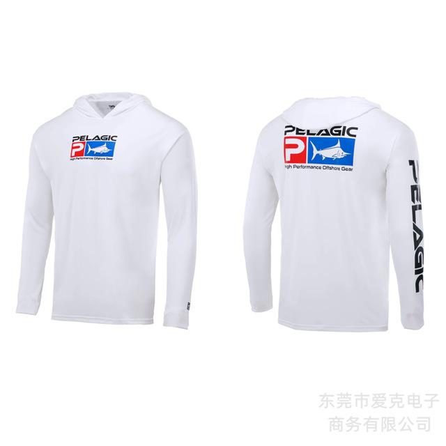 Pelagic Hooded Fishing Suit Men's Summer Sunscreen Quick-Drying Fishing Shirt Outdoor Sportswear Breathable Top
