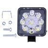 Auto-Arbeitslampe 9LEDs Scheinwerfer 27W Quadrat IP67 Aluminiumlegierung PC für Automobil-Motorrad OffRoad