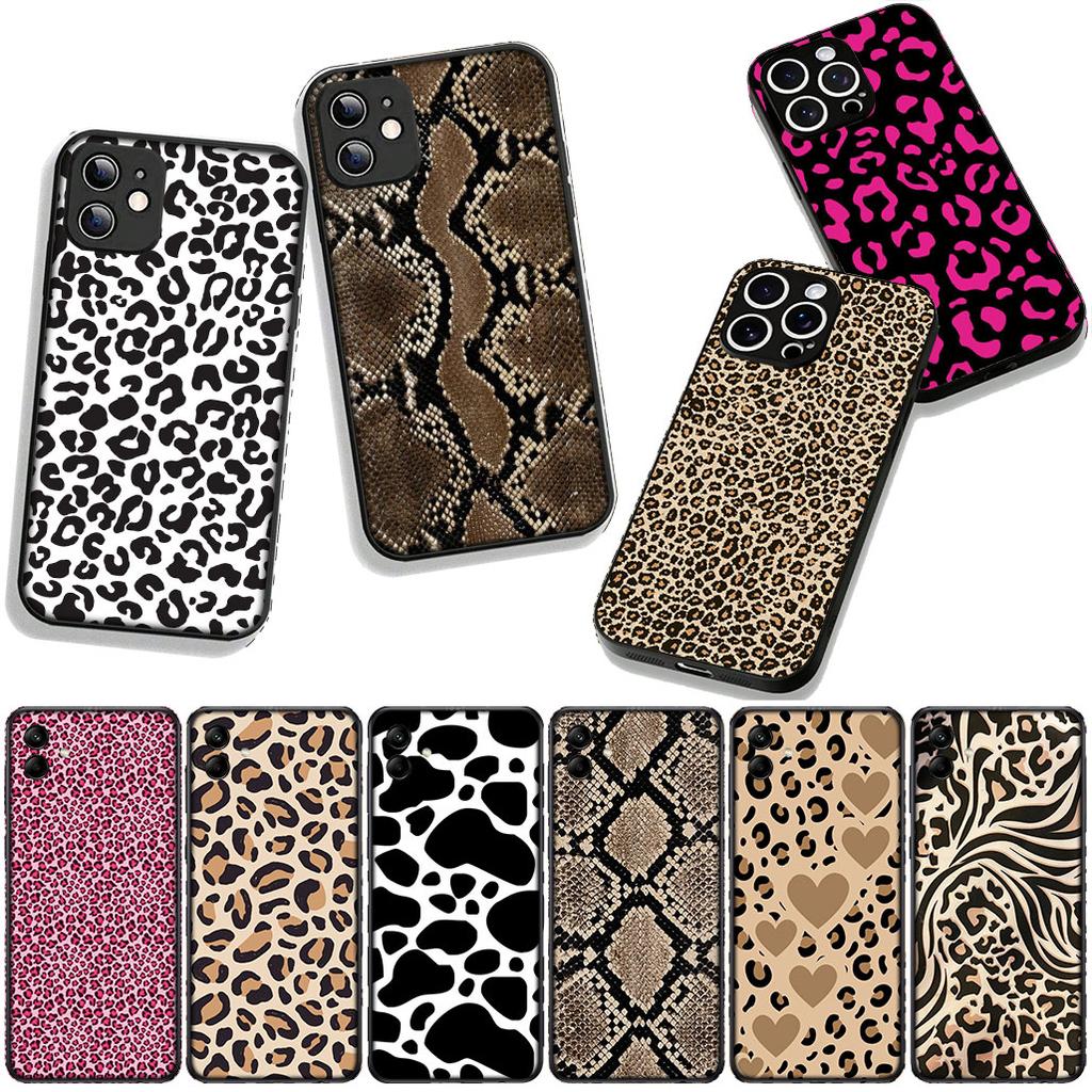 for Xiaomi Redmi 15 A5 9A 9T 10A 10C 9C NFC 15C Note 11 9 10 Pro Plus 8T Phone Cover Case Cow Print Leopard Snake Casing