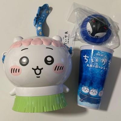 Chiikawa Movie Popcorn Bucket Siren Drink Cup Holder Set Japan Theater Limited