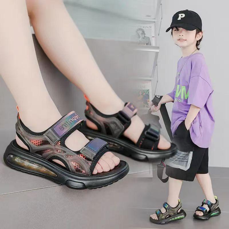 Boys Beach Shoes Handsome Dirt-proof Kids Sandals Open Toes Soft Sole 2025 Summer New Children Casual Shoes Non-slip Trendy