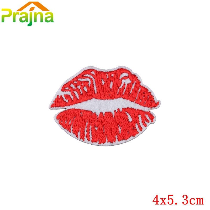Lips Love Heart Patch Cartoon Embroidery Patch DIY Iron On Patches For Clothing Thermoadhesive Patches On Clothes Sewing Sticker