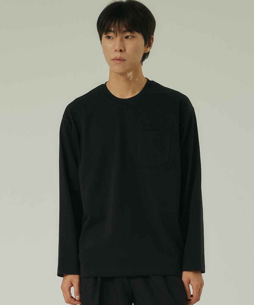 Liua [Premium Cp20] Pocket Long Sleeve Tee (3 Colors)