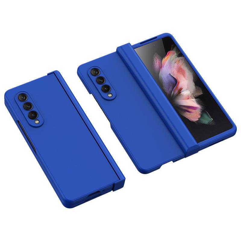 Geeignet für Galaxy Z Fold3 Klappbildschirm Handyhülle PC-Haptik Öl Samsung Fold4 mit Scharnier Dreiteiliges Set