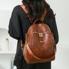 Women's Backpack New Trendy Simple Large Capacity Travel Backpack PU Vintage Backpack