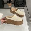 Fashion Women Wedges Slippers 2025 Summer Mesh High Heels Mules Platform Sandals Fashion Dress Outdoor Breathable Heel 7cm Slippers