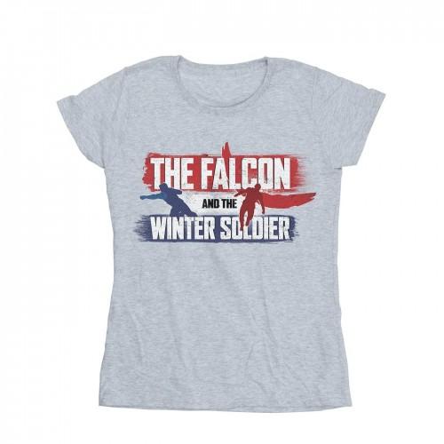 Marvel Womens/Ladies The Falcon And The Winter Soldier Action Logo Cotton T-Shirt