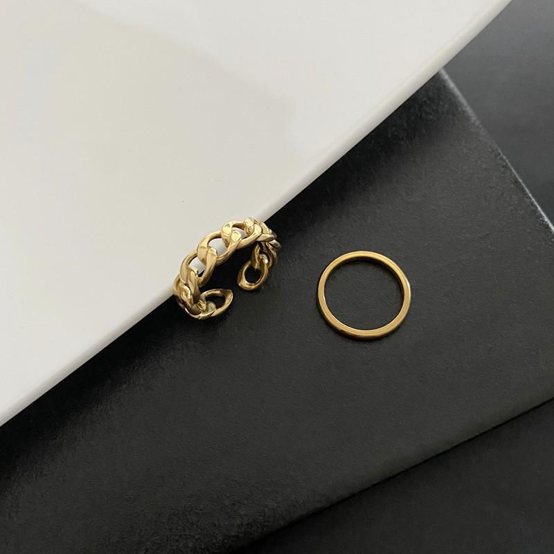 

Изысканное корейское кольцо с бриллиантом на указательный палец для модных женщин - Универсальный дизайнерский стиль Size 9