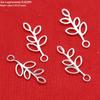 Sterling Silver Leaf Coin Purse Charm with Irregular Fragments and Spring Clasp for DIY Jewelry.