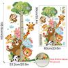 1PC Kindergarten Decoration Cartoon Growth Ruler Removable Height Ruler Nursery Decals Animal Waterproof Wall Stickers Kids Room