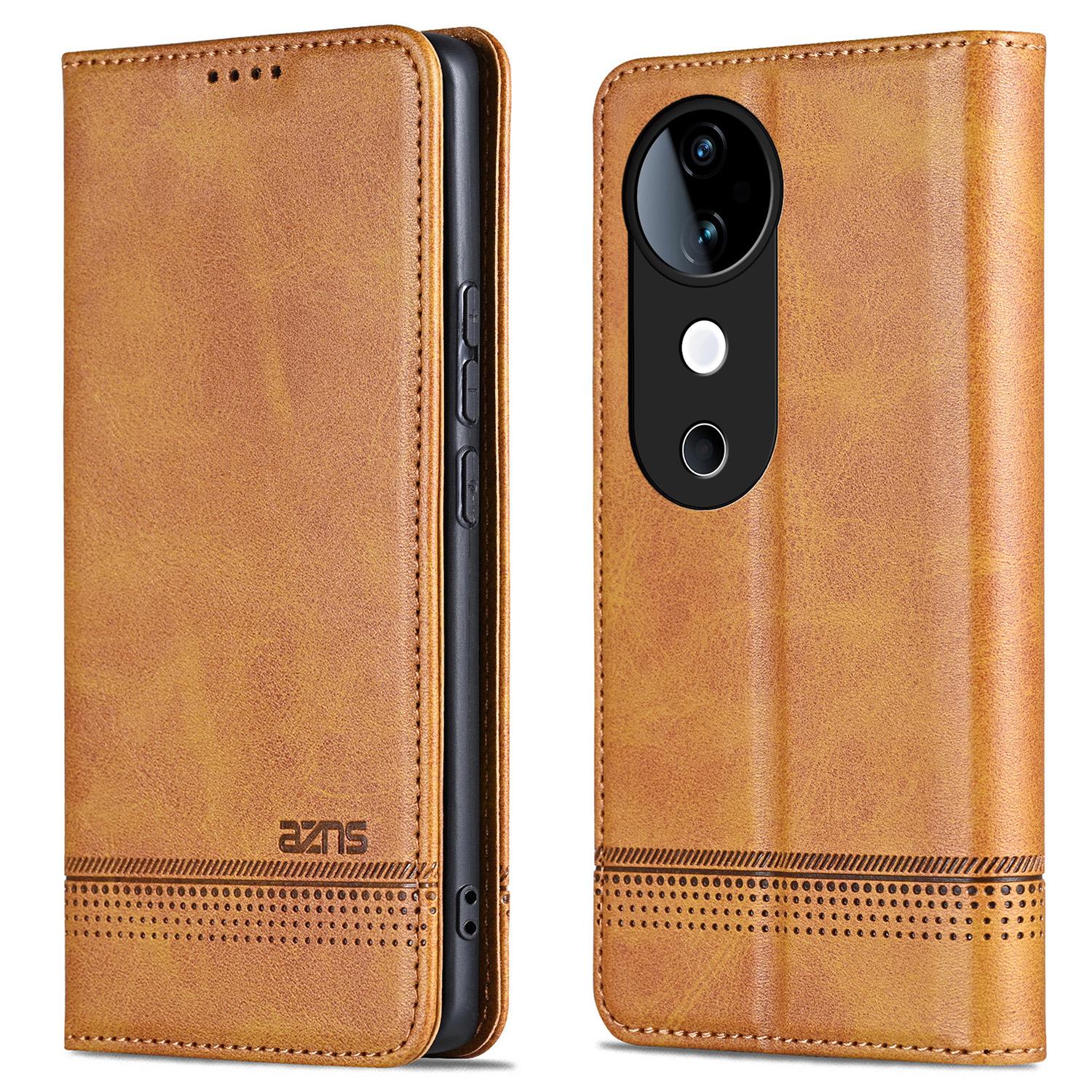 

For vivo S19 5G/S19 Pro 5G Case Wallet Leather Phone Cover Mobile Accessories Wholesale Brown