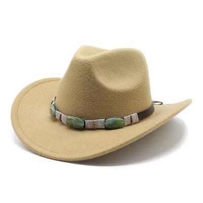 Wind Minority Style Accessories Woolen Western Cowboy Top Hat Men'S And Women'S Couple Hat