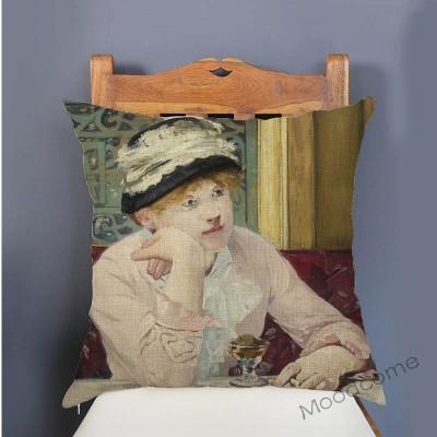 Edouard Manet World Famous Oil Painting Olympia Young Girls The Lunch Impressionism Sofa Pillow Case Gallery Art Cushion Cover
